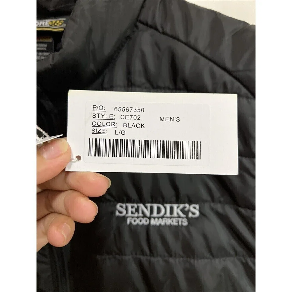 Core‎ 365 Men's Black Prevail Packable Puffer Sendik’s Food Markets Logo  Vest